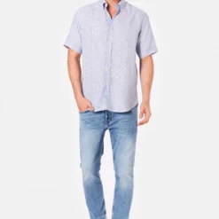 Francesco Fabbri Freizeithemd 1/2 Arm Fineliner 10691044 -Woehrl Online Shop 10691044 bleu fineliner 4