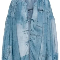 Hugo Oversized Bluse Mit Denim-Print 10681198