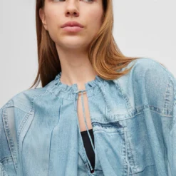 Hugo Oversized Bluse Mit Denim-Print 10681198 -Woehrl Online Shop 50488558 985 340 HB B2C SHO 01 valid until 20241220