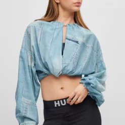 Hugo Oversized Bluse Mit Denim-Print 10681198 -Woehrl Online Shop 50488558 985 341 HB B2C SHO 01 valid until 20241220