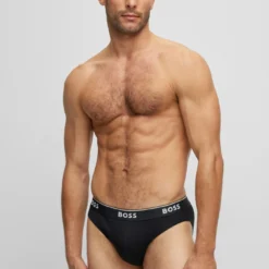 Boss DREIER-PACK SLIPS AUS STRETCH-BAUMWOLLE MIT LOGOS AM BUND 10679622