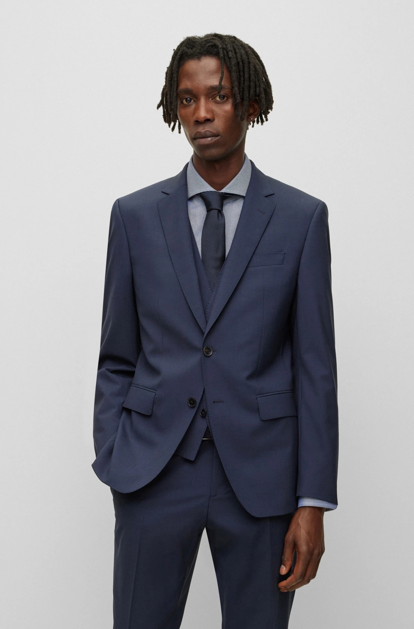 Boss SLIM-FIT SAKKO AUS STRETCH-SCHURWOLLE Huge-MM-224 10665609 3 Boss SLIM-FIT SAKKO AUS STRETCH-SCHURWOLLE Huge-MM-224 10665609 – Bild 3