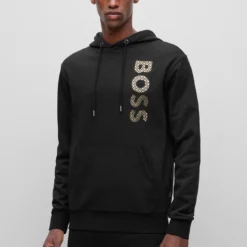 Boss KAPUZEN-SWEATSHIRT AUS FRENCH-TERRY-BAUMWOLLE MIT MONOGRAMM-LOGO 10677421 -Woehrl Online Shop BOSS Black PreSpring 23 001 50481746 3