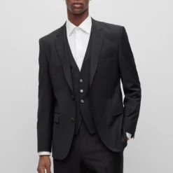 Boss EINREIHIGES JACKETT AUS WOLL-MIX 10665700 6 Boss EINREIHIGES JACKETT AUS WOLL-MIX 10665700 -Woehrl Online Shop BOSS Black PreSpring 23 1 50479998 3