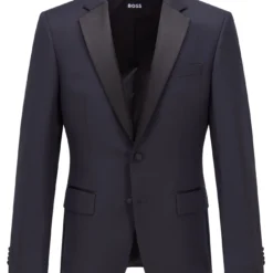 Boss SLIM-FIT SMOKING-JACKETT AUS SCHURWOLL-SERGE 10669021