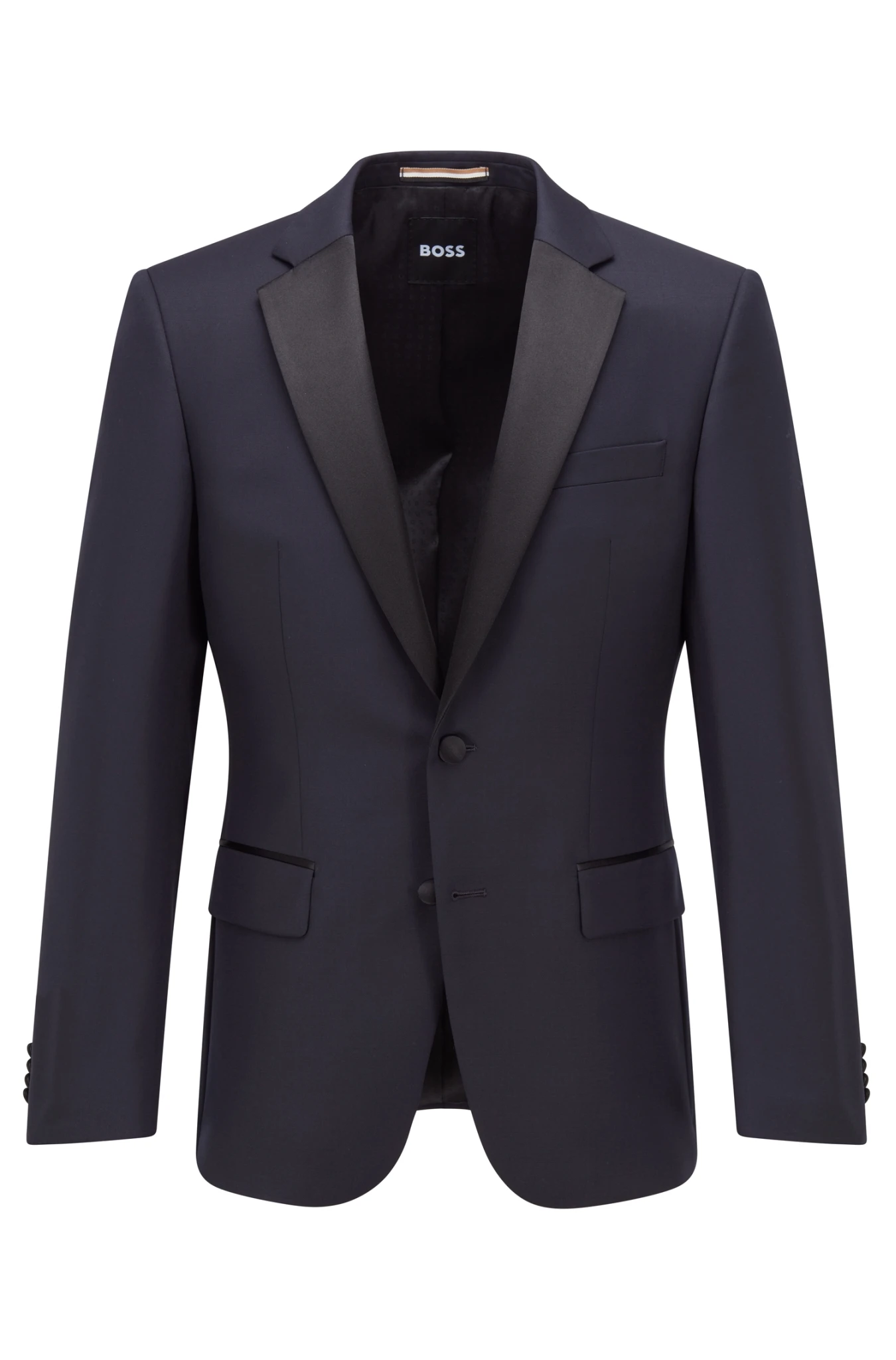 Boss SLIM-FIT SMOKING-JACKETT AUS SCHURWOLL-SERGE 10669021 1 Boss SLIM-FIT SMOKING-JACKETT AUS SCHURWOLL-SERGE 10669021