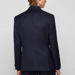 Boss SLIM-FIT SMOKING-JACKETT AUS SCHURWOLL-SERGE 10669021 7 Boss SLIM-FIT SMOKING-JACKETT AUS SCHURWOLL-SERGE 10669021 -Woehrl Online Shop BOSS Black PreSpring 23 401 50469191 4