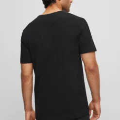 Boss Green T-SHIRT AUS BIO-BAUMWOLLE MIT RUNDHALSAUSSCHNITT UND GESCHWUNGENEM LOGO 10645700 -Woehrl Online Shop BOSS Green PreSpring 23 1 50469045 4