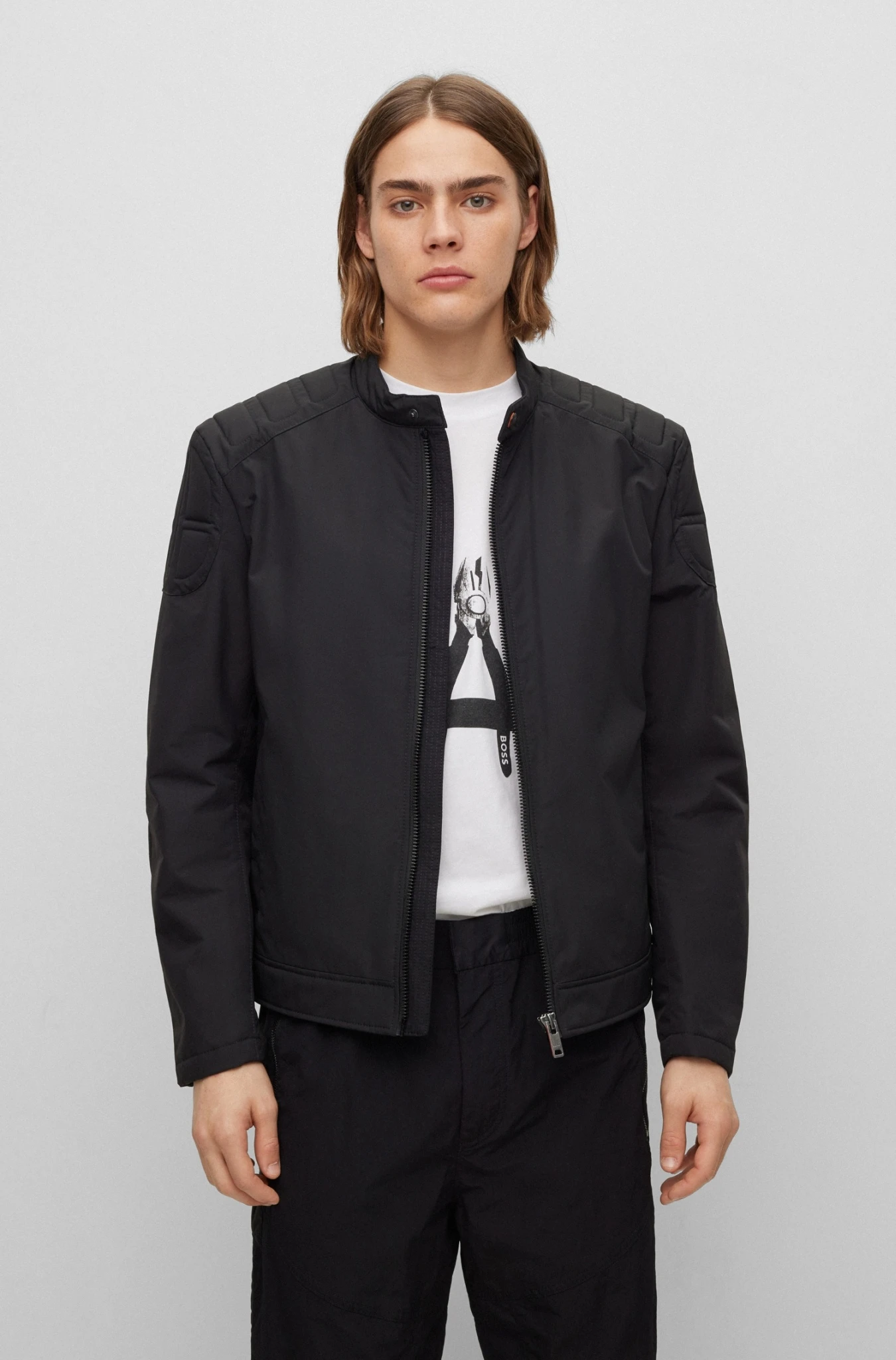 Boss Orange Bikerjacke Aus Wasserabweisendem Canvas 10706372 3 Boss Orange Bikerjacke Aus Wasserabweisendem Canvas 10706372 – Bild 3