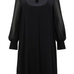 Boss Dijuna Relaxed-Fit Kleid Mit Plissee-Rückseite Und Rüschenkragen 10676366