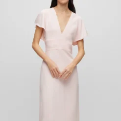 Boss Langes Slim-Fit Kleid Mit V-Ausschnitt 10680932 7 Boss Langes Slim-Fit Kleid Mit V-Ausschnitt 10680932 -Woehrl Online Shop BOSS Womensw SpringSummer 23 676 50488660 4