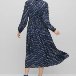 Boss Langarm-Kleid Mit Monogramm-Print Und Bindeband Am Ausschnitt 10680946 -Woehrl Online Shop BOSS Womensw SpringSummer 23 972 50489738 3