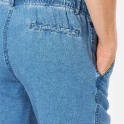 Francesco Fabbri Leinen-Bermuda 10646294 -Woehrl Online Shop FF 1444 23 Jeansblau Kordelzug 3