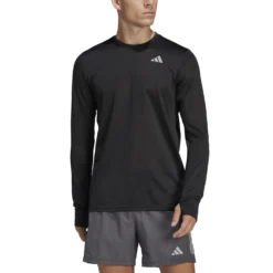 Adidas Own The Run Laufshirt Langarm 10680736 -Woehrl Online Shop HM8436 4 APPAREL On Model Front View transparent