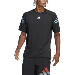 Adidas Train Icons 3-Streifen Training T-Shirt 10680759 -Woehrl Online Shop HS7520 4 APPAREL On Model Front View transparent7sBXhhOBeq0J0