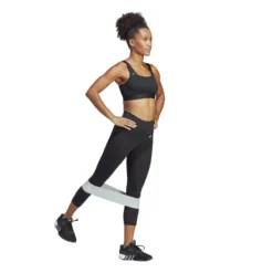 Adidas Optime Stash Pocket 3/4 Tights 10680395 -Woehrl Online Shop HS9932 5 APPAREL On Model Walking View transparent