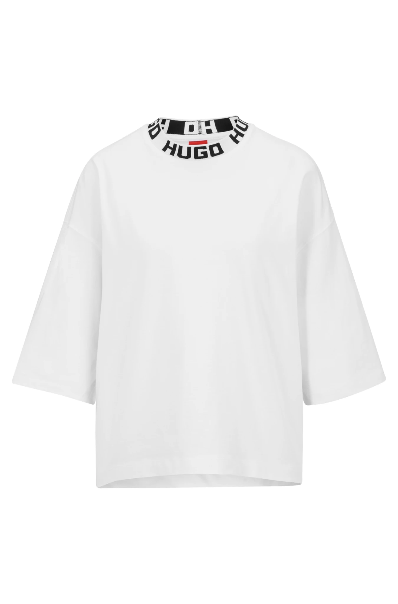 Hugo Relaxed-Fit T-Shirt Mit Logo-Kragen 10706064 1 Hugo Relaxed-Fit T-Shirt Mit Logo-Kragen 10706064