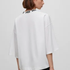Hugo Relaxed-Fit T-Shirt Mit Logo-Kragen 10706064 5 Hugo Relaxed-Fit T-Shirt Mit Logo-Kragen 10706064 -Woehrl Online Shop HUGO Womensw Fall 23 100 50495059 3