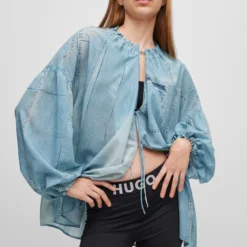 Hugo Oversized Bluse Mit Denim-Print 10681198 -Woehrl Online Shop HUGO Womensw SpringSummer 23 985 50488558 3