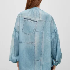 Hugo Oversized Bluse Mit Denim-Print 10681198 -Woehrl Online Shop HUGO Womensw SpringSummer 23 985 50488558 4