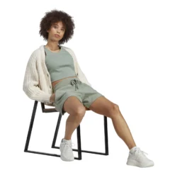 Adidas Future Lounge Terry Loop Shorts 10680689 -Woehrl Online Shop HZ1602 6 APPAREL On Model Walking View transparent