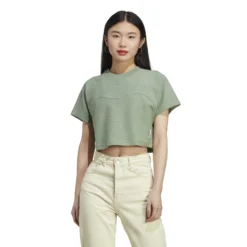 Adidas Future Lounge Terry Loop Crop Top 10680684 -Woehrl Online Shop HZ1607 3 APPAREL On Model Standard View transparent