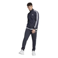 Adidas Sportswear Basic 3-Streifen Tricot Trainingsanzug 10680741 -Woehrl Online Shop HZ2220 4 APPAREL On Model Standard View transparent