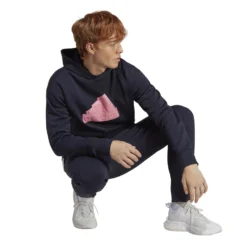 Adidas Future Icons Badge Of Sports Hoodie 10680768 -Woehrl Online Shop IC3747 6 APPAREL On Model Walking View transparent