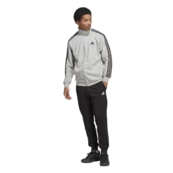 Adidas Sportswear Basic 3-Streifen French Terry Trainingsanzug 10680739 -Woehrl Online Shop IC6748 4 APPAREL On Model Standard View transparent