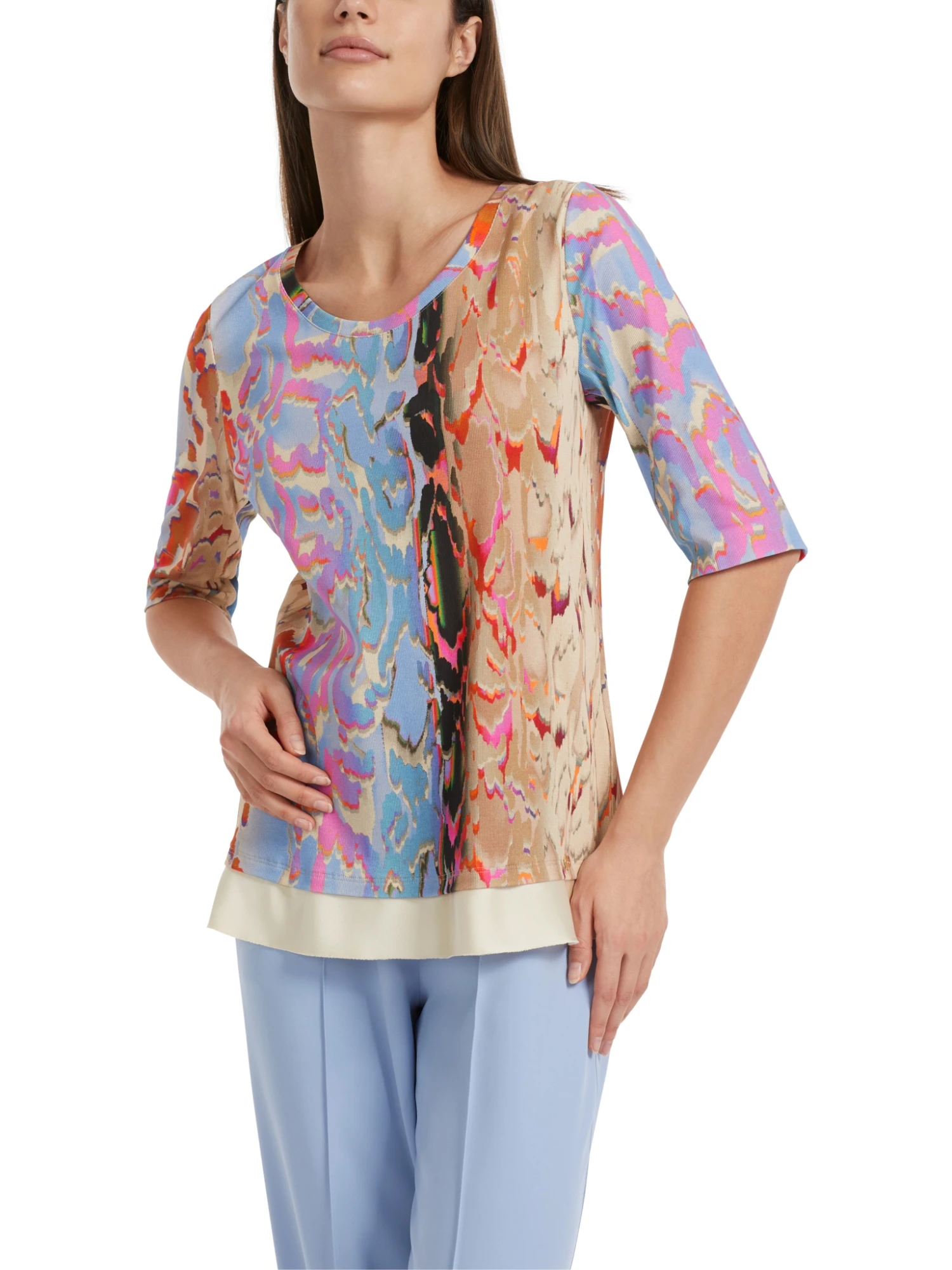 Marc Cain Bunt Bedrucktes T-Shirt 10725076 5 Marc Cain Bunt Bedrucktes T-Shirt 10725076 – Bild 5